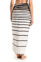 La Blanca Driftwood Stripe Sarong in Espresso, alternate view