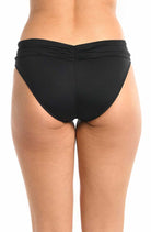 La Blanca: Island Goddess Shirred Band Hipster Bottom - BLACK