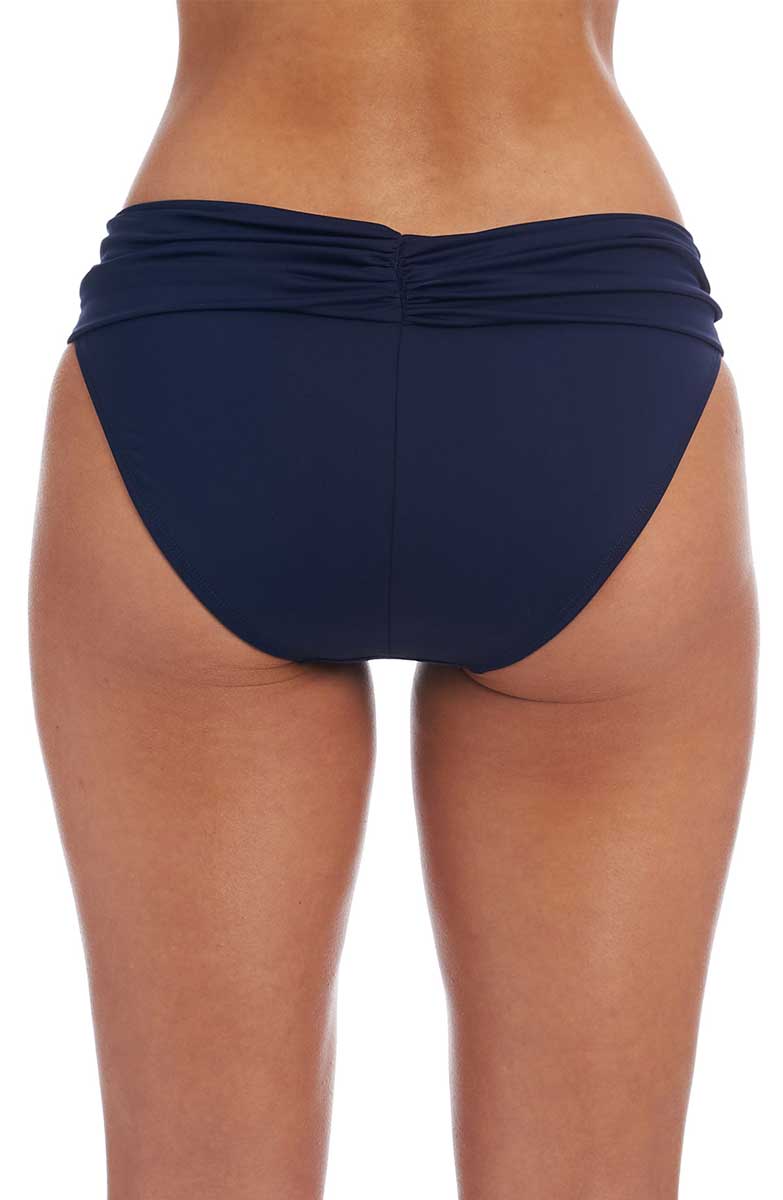 La Blanca: Island Goddess Shirred Band Hipster Bottom - INDIGO BLUE