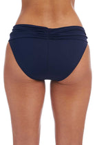 La Blanca: Island Goddess Shirred Band Hipster Bottom - INDIGO BLUE