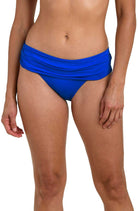 La Blanca: Island Goddess Shirred Band Hipster Bottom - LAPIS