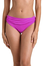 La Blanca: Island Goddess Shirred Band Hipster Bottom - VIOLET 