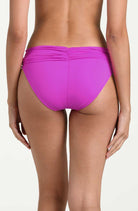 La Blanca: Island Goddess Shirred Band Hipster Bottom - VIOLET 