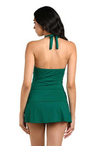 La Blanca: Island Goddess Solid Halter Tankini Top