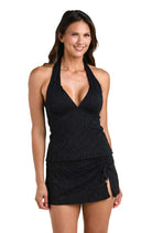 La Blanca: Mantra Medallion HalterTankini Top