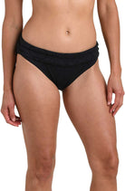 La Blanca: Mantra Medallion Ruched Band Hipster Bottom - BLACK
