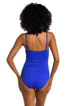 La Blanca: One Piece Island Goddess Solid Lingerie Mio - SAPPHIRE