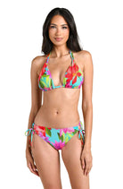 La Blanca: Sunset Botanica Halter Triangle Top