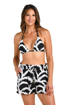 La Blanca: Woven Shadows Beach Shorts