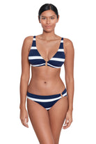 Lauren: Mariner Stripe Ring Front Bikini Top
