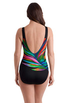 Longitude: One Piece Palm Dancer Long Torso Panel Tank Swimsuit