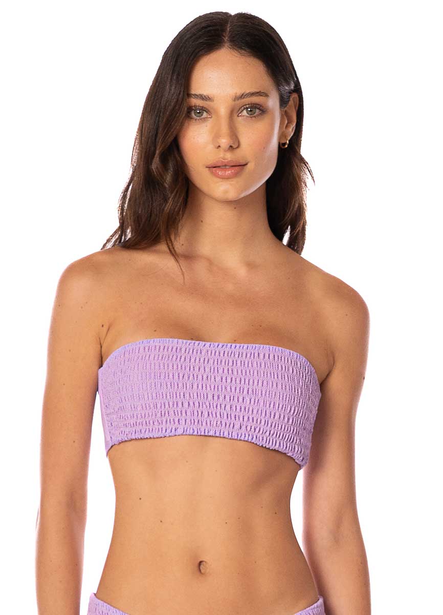 Maaji: Purple Lavender Artemis Strapless Bandeau Bikini Top