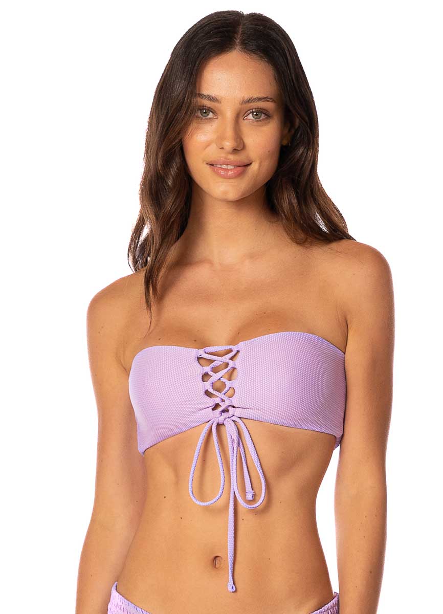 Maaji: Purple Lavender Artemis Strapless Bandeau Bikini Top