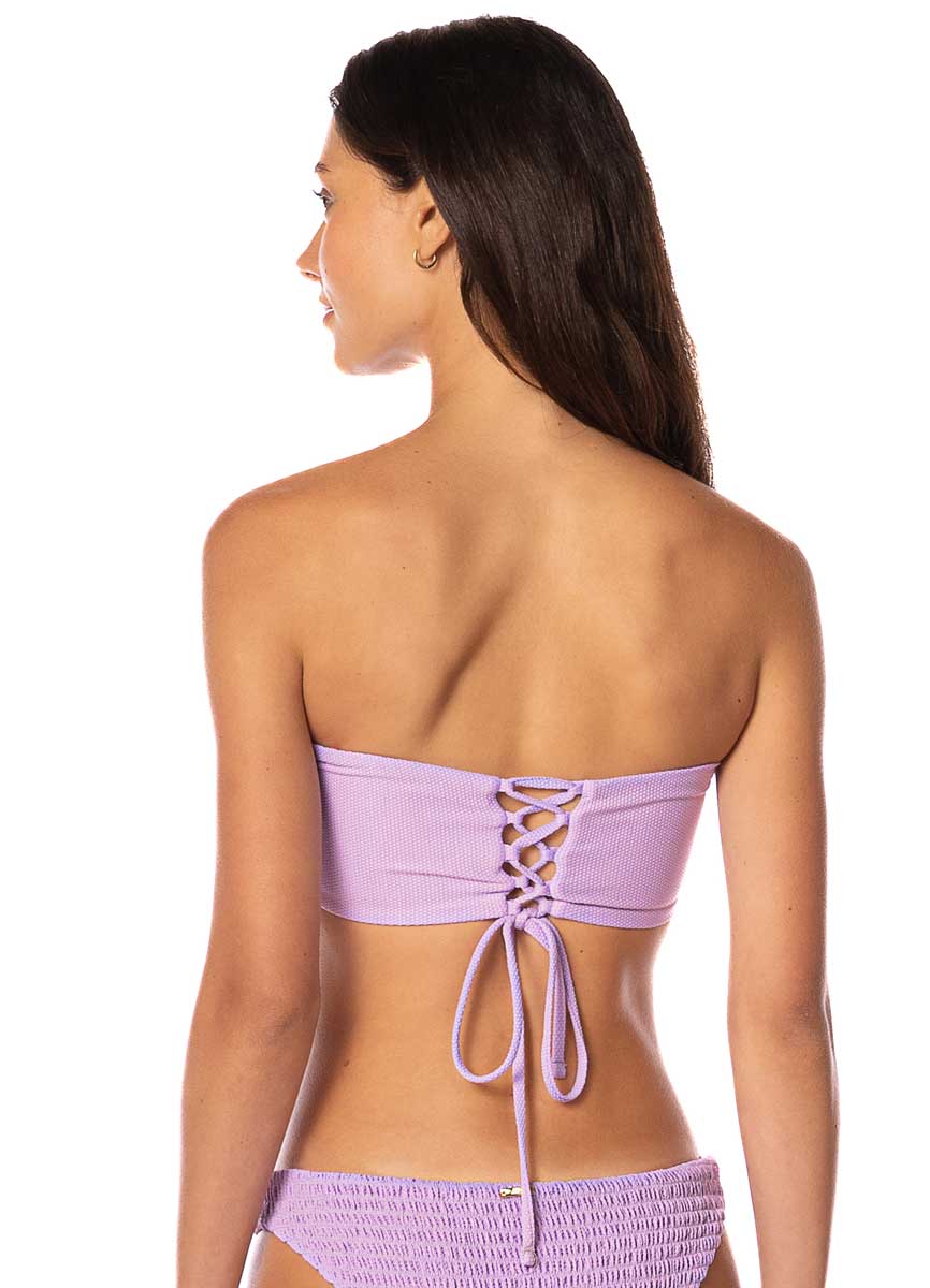 Maaji: Purple Lavender Artemis Strapless Bandeau Bikini Top