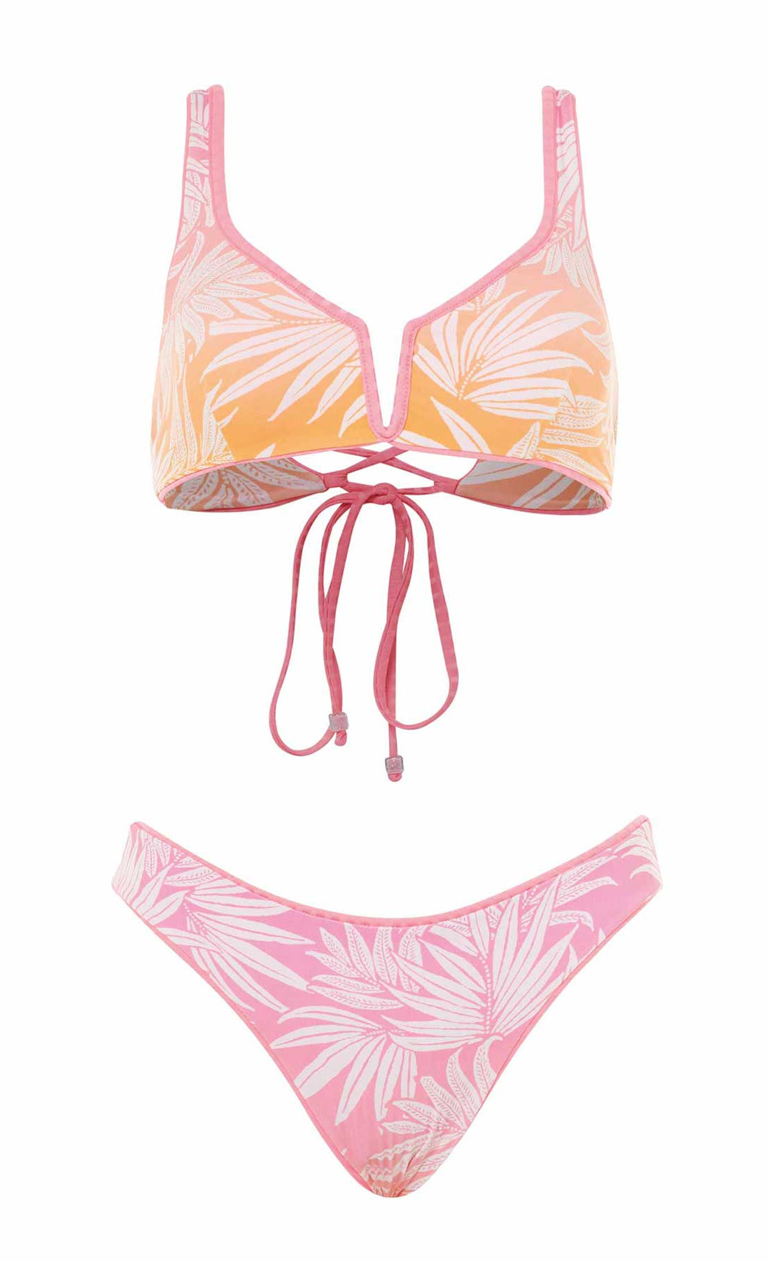 Maaji: Sea Pink Victoria V Wire Bralette Bikini Top