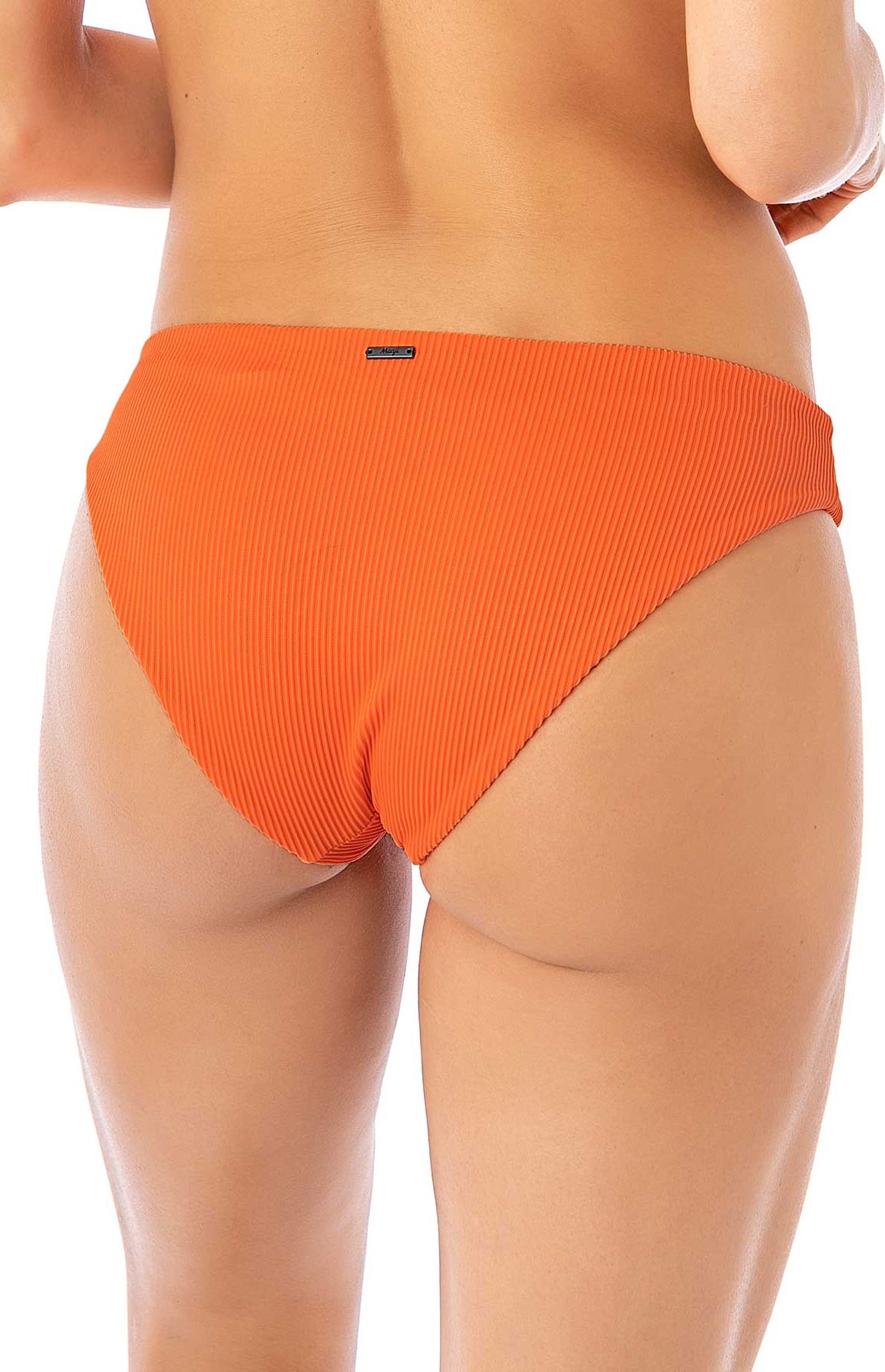 Maaji: Vibrant Orange Classic High Leg Bikini Bottom
