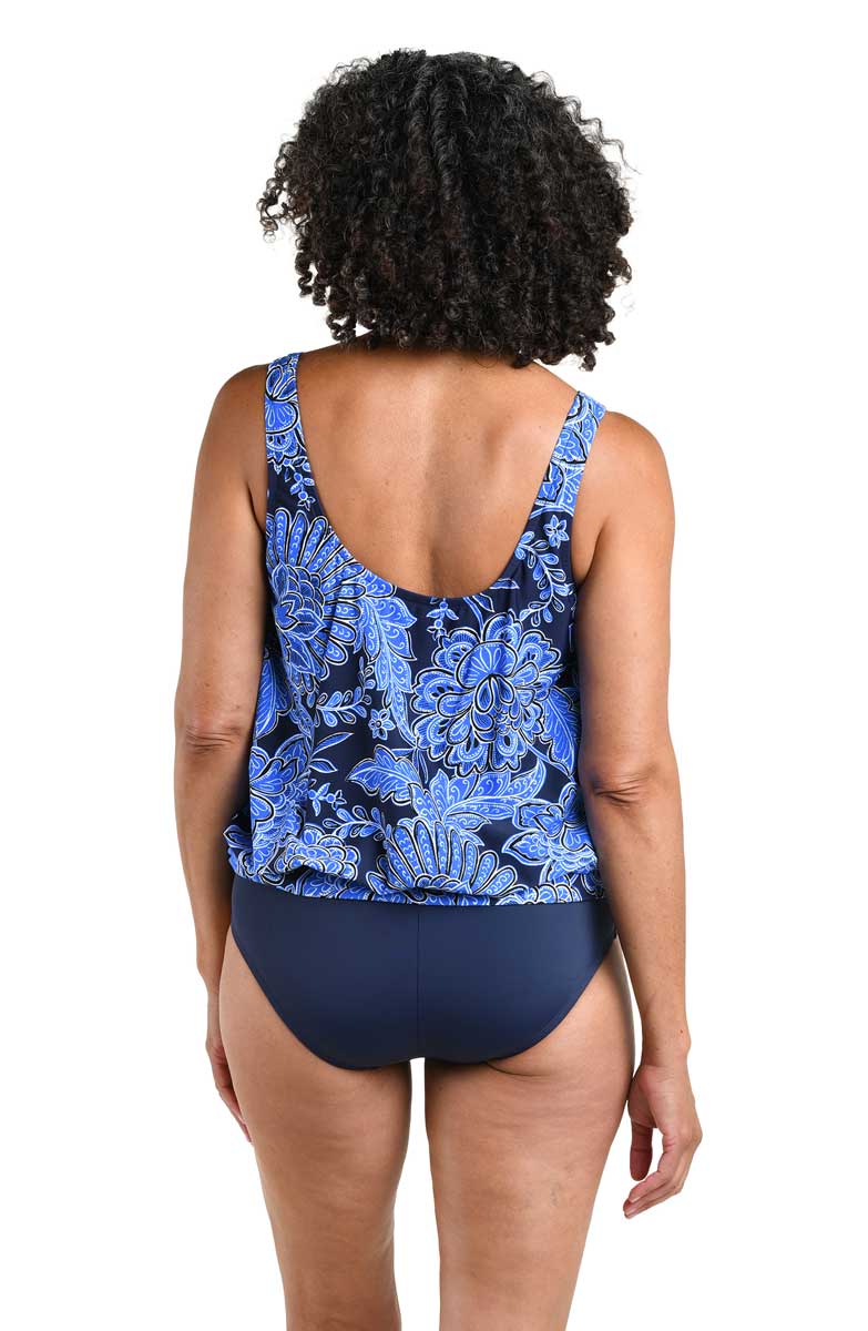 Maxine: Beyond The Atlantic Blouson Banded Tankini Top