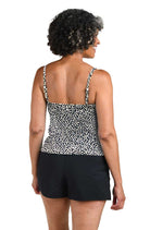 Maxine: Dot Mosaic Two Tiered Tankini Top