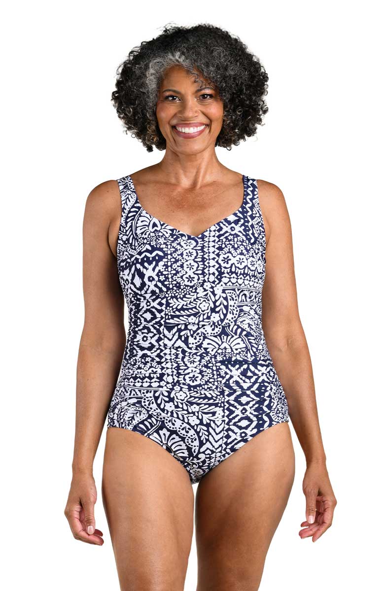 Maxine: One Piece Island Bohemia Side Shirred Maillot Swimsuit