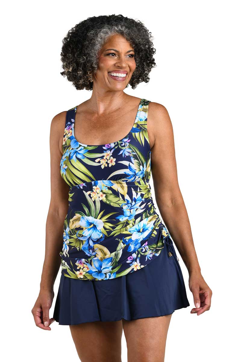 Maxine: One Piece Island Serenity Adjustable Tank Swimdress