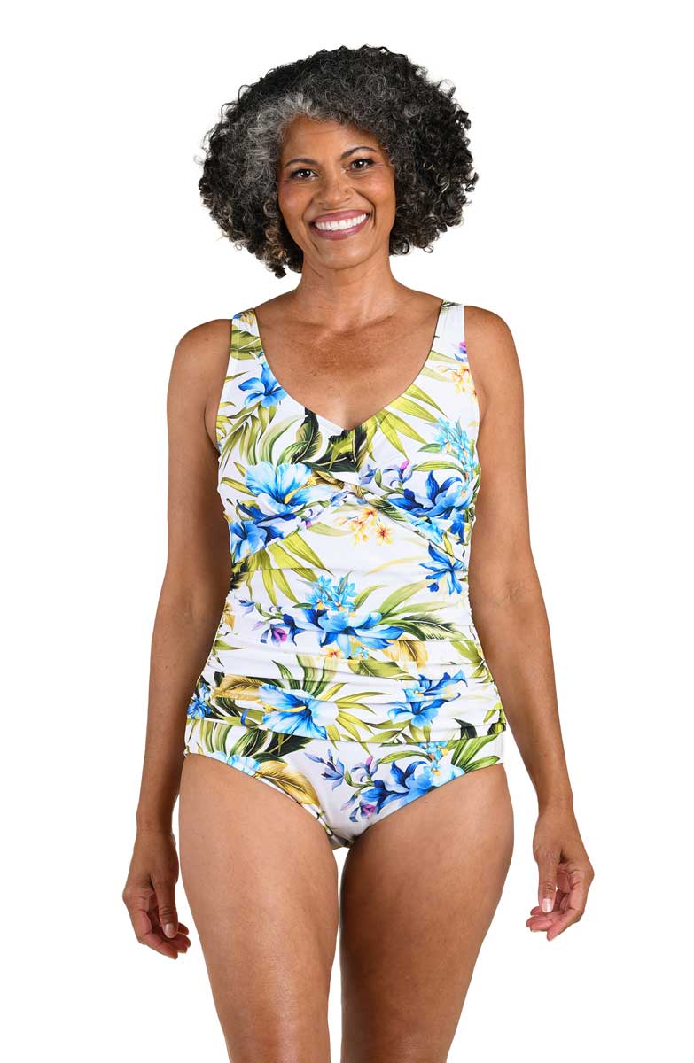 Maxine: One Piece Island Serenity Twist Front Maillot Swimsuit