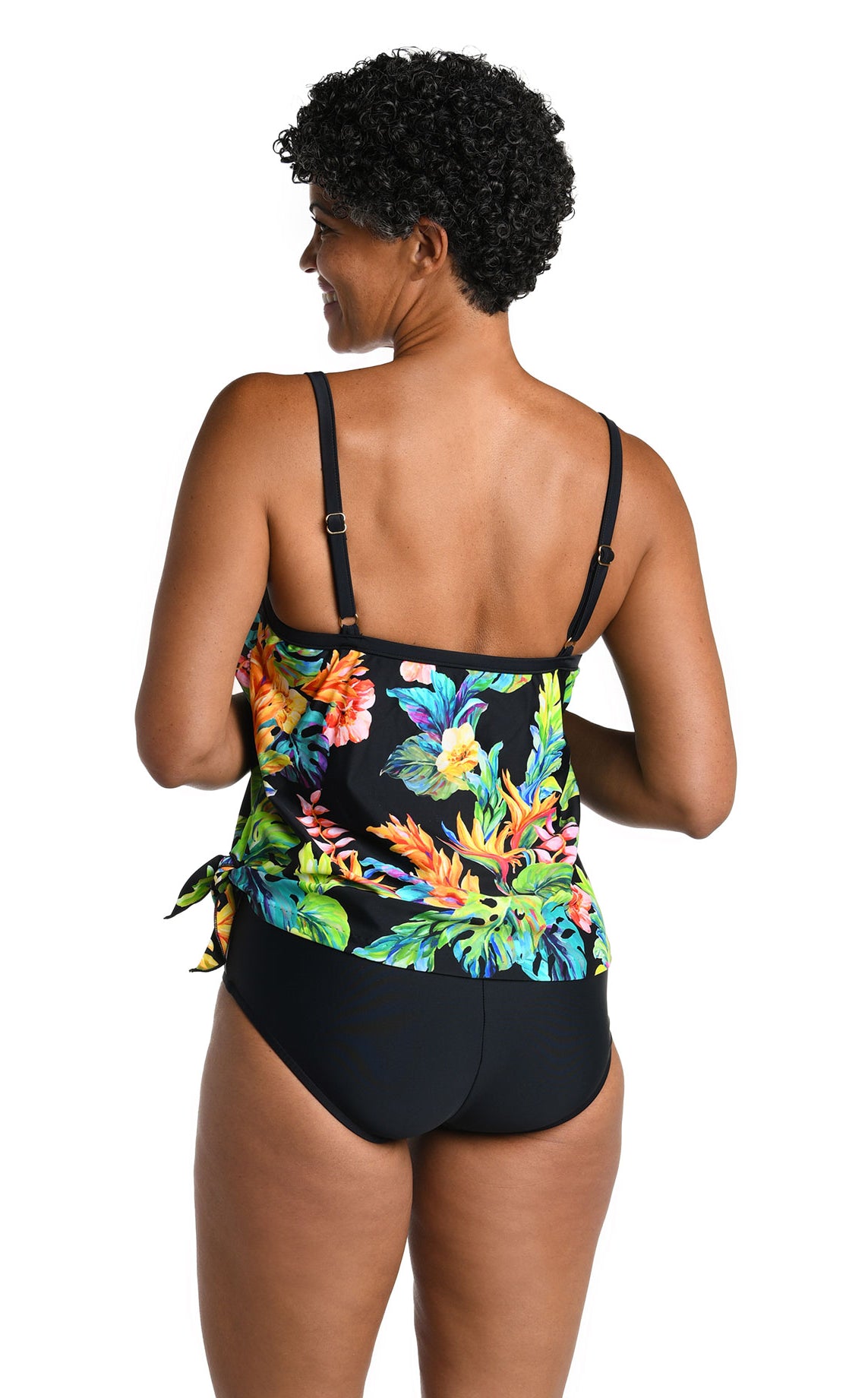 Maxine: One Piece Oahu Oasis Faux Tankini Swimsuit
