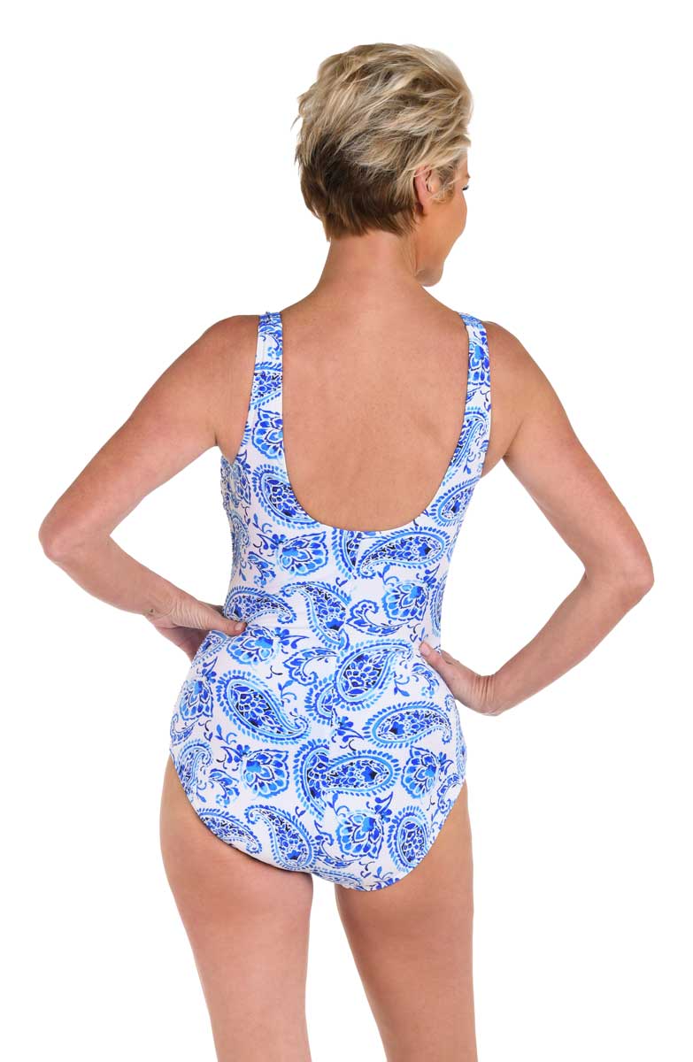 Maxine: One Piece Positano Paisley Side Shirred Mio