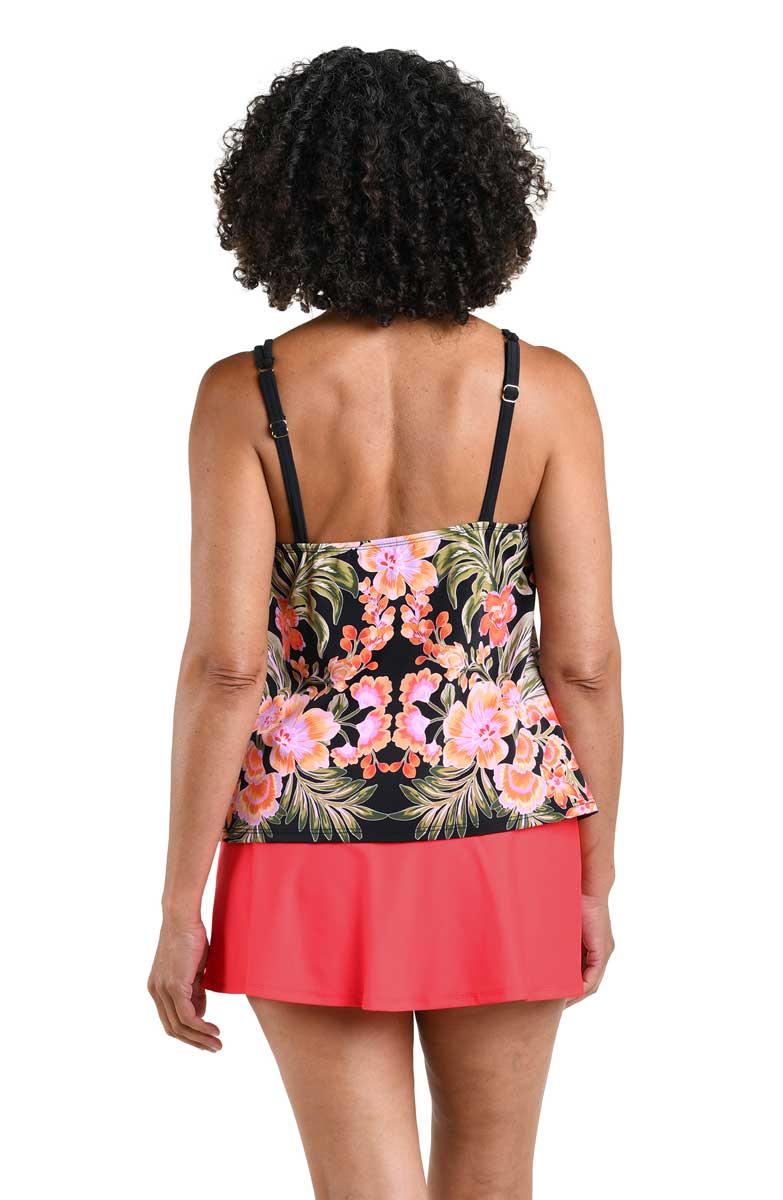 Maxine: Rainforest Reflection High Neck Tankini Top