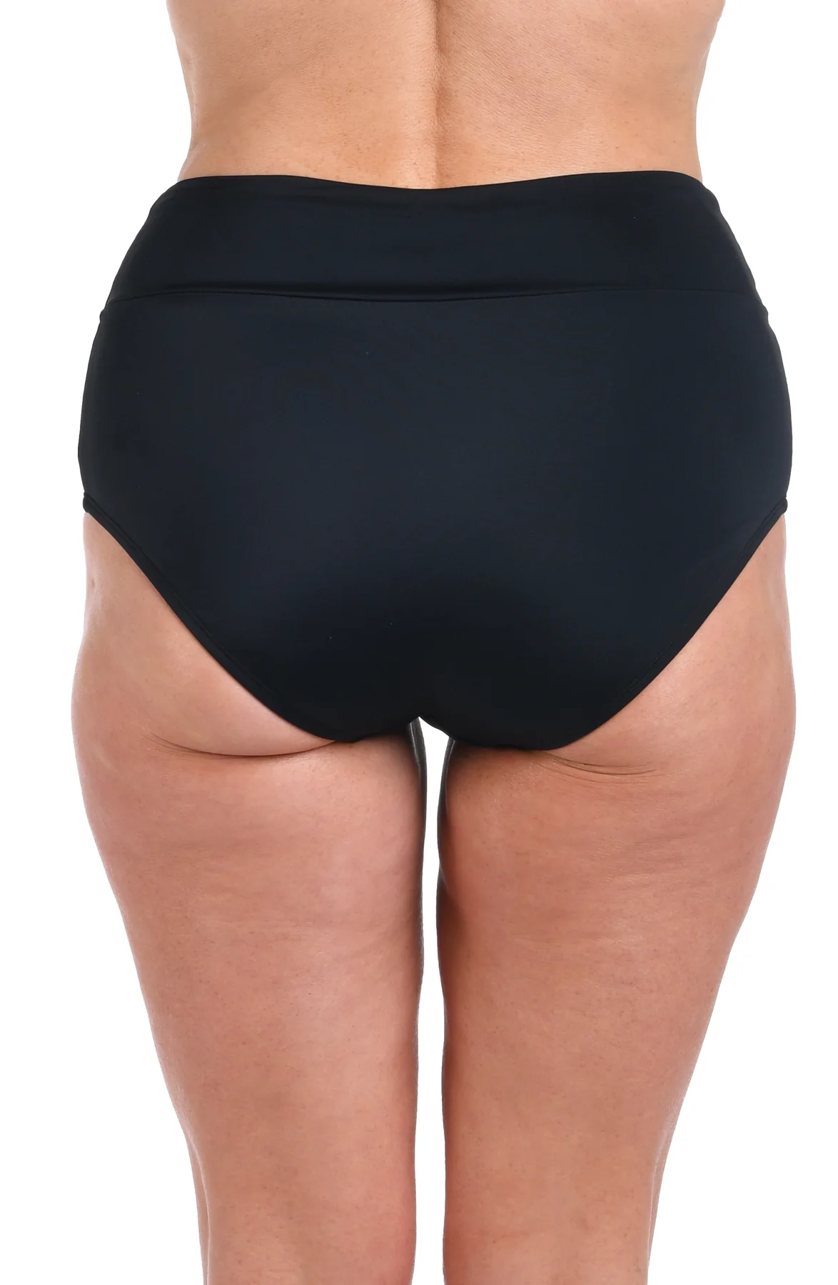 Maxine: Solid Wide Band Full Bottom - BLACK