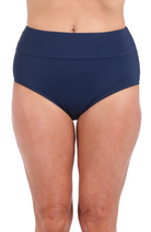 Maxine: Solid Wide Band Full Bottom - INDIGO BLUE