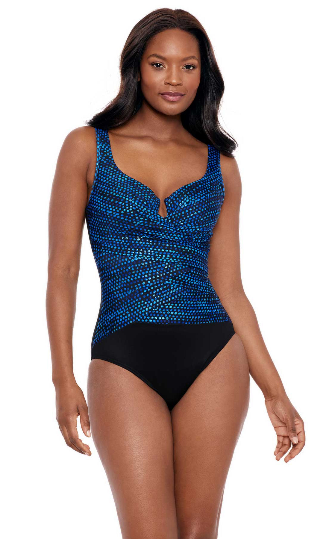 Miraclesuit: One Piece Dot Com Layered Escape Swimsuit