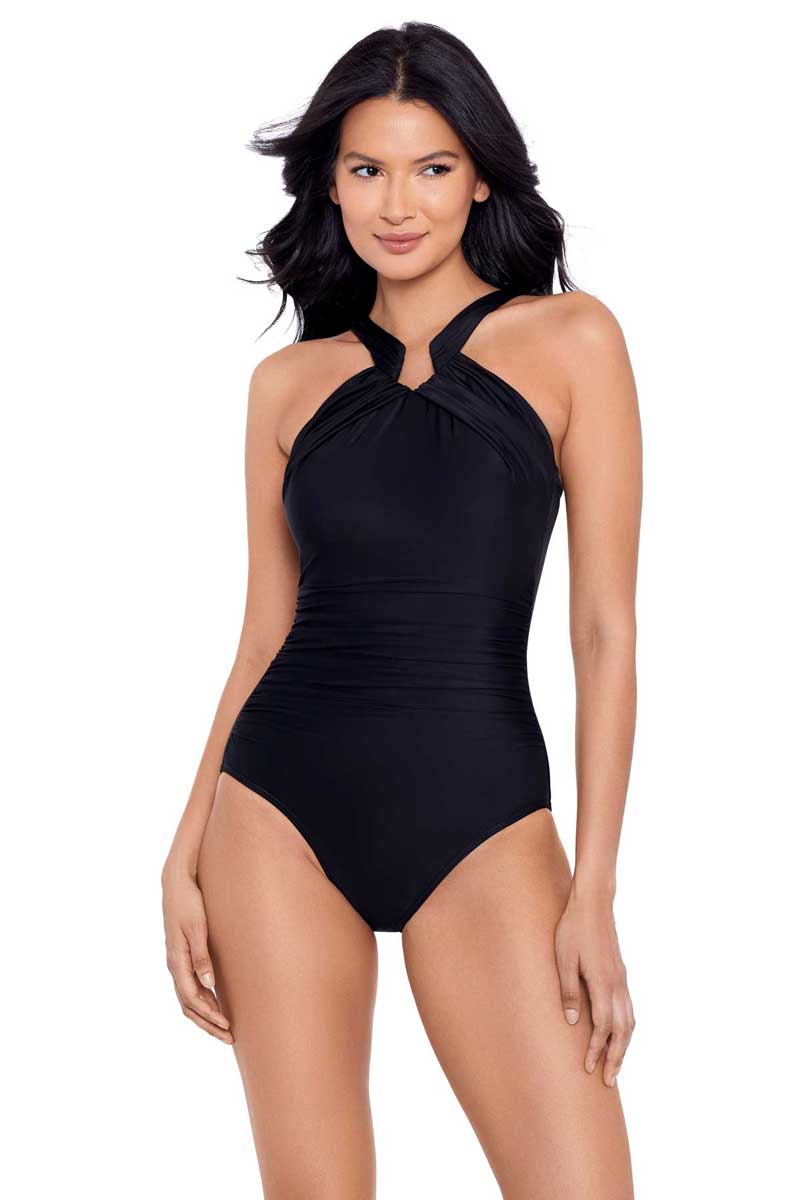 Miraclesuit: One Piece Rock Solid Aphrodite High Neck - BLACK