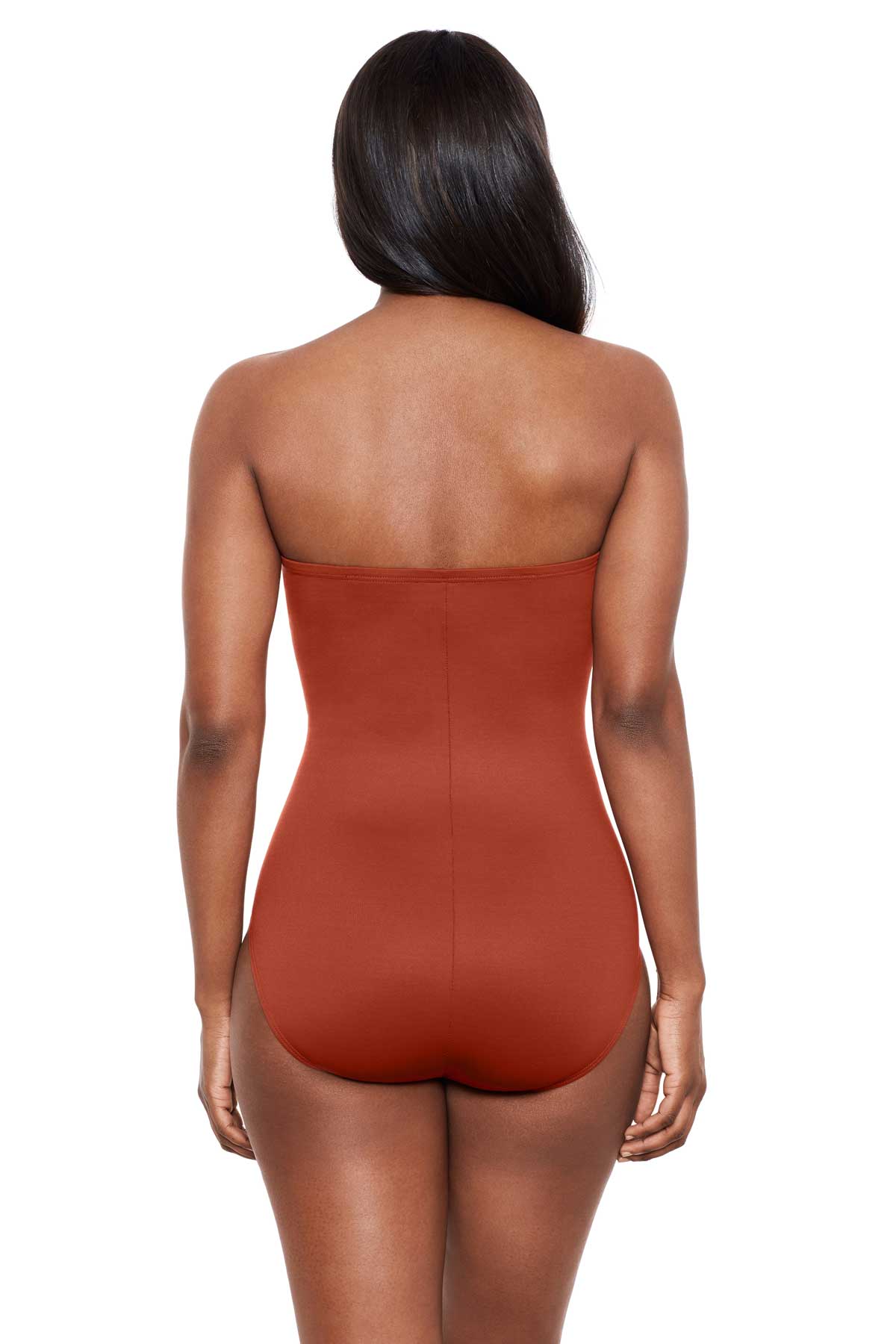 Miraclesuit:  One Piece Rock Solid Madrid Bandeau Swimsuit