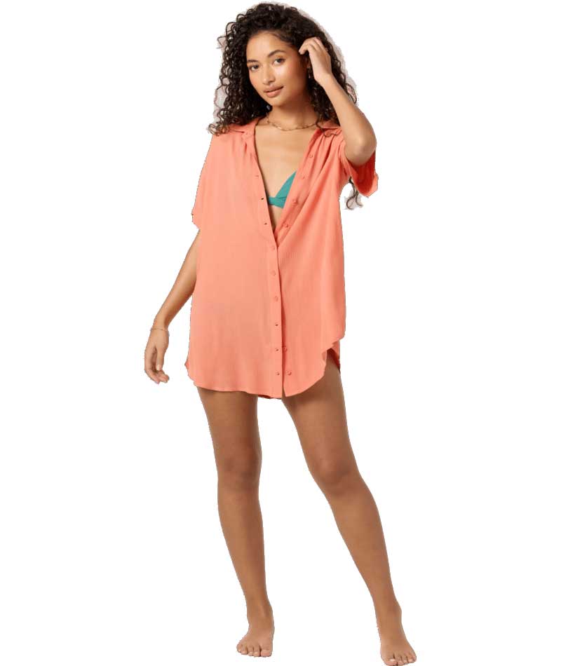 O'Neill: Saltwater Solids Carlee Cover-Up Shirt Dress
