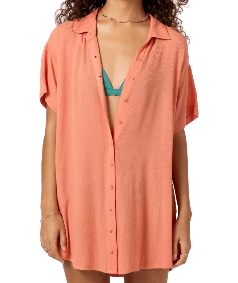 O'Neill: Saltwater Solids Carlee Cover-Up Shirt Dress