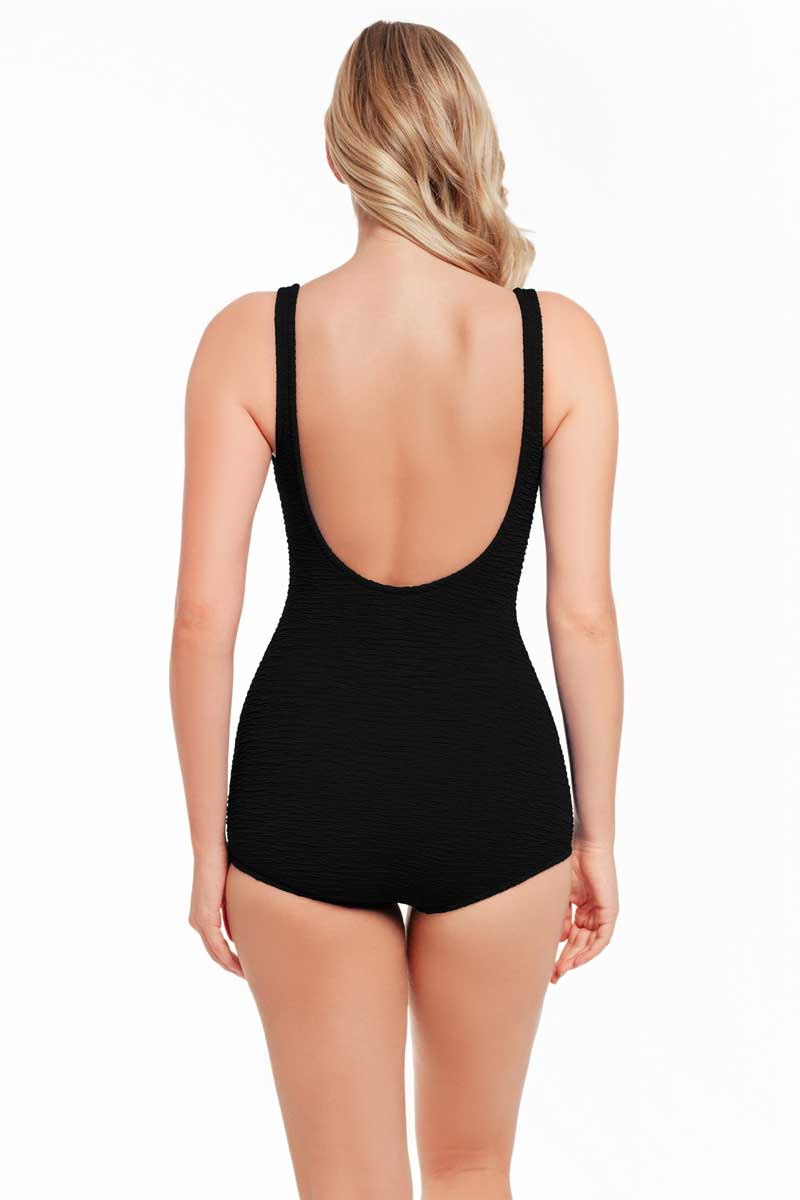 Penbrooke: Mastectomy One Piece Krinkle Chlorine Resistant Sheath Swimsuit