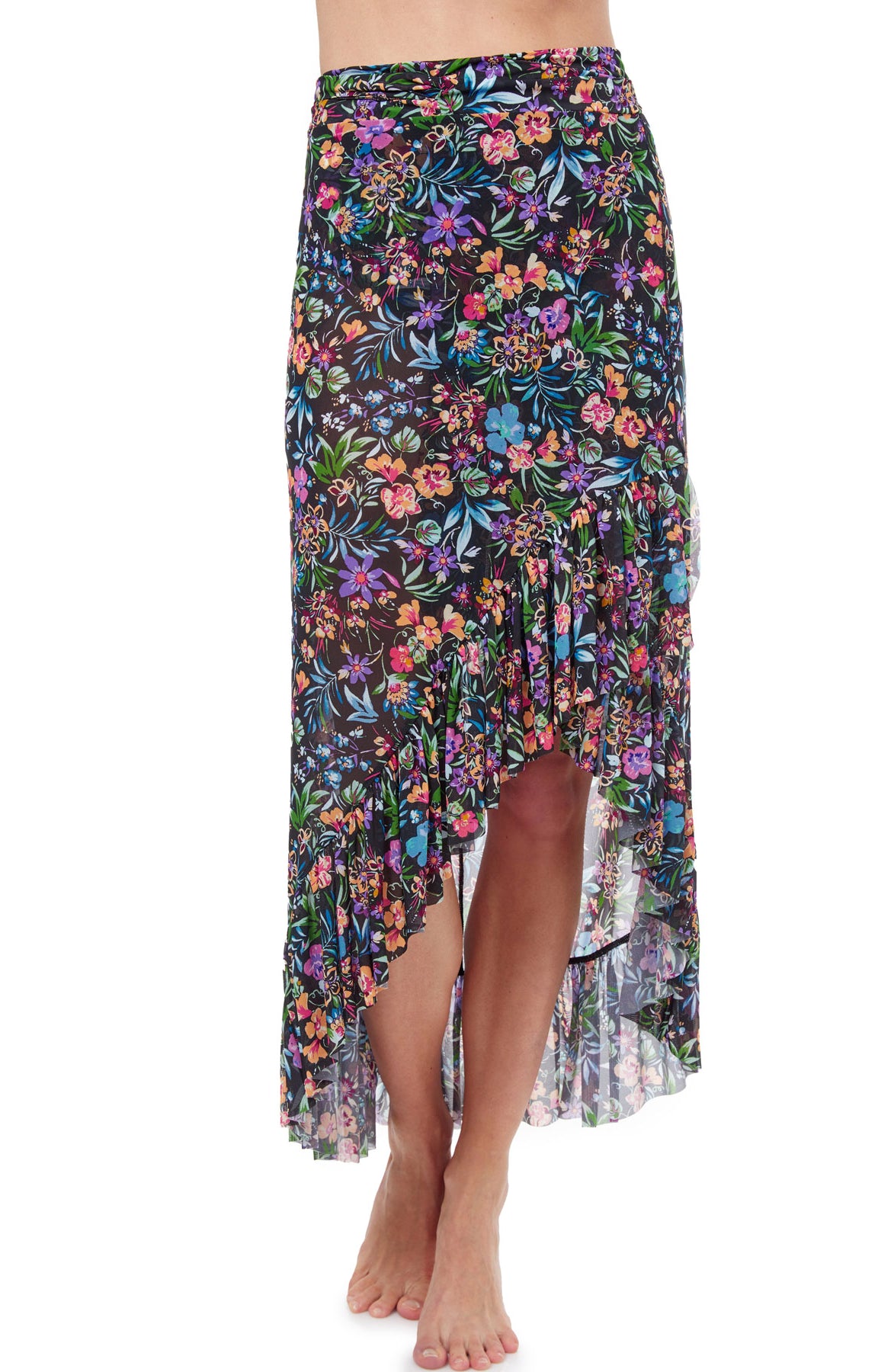 Profile: Flora Ruffled High Low Skirt Cover Up