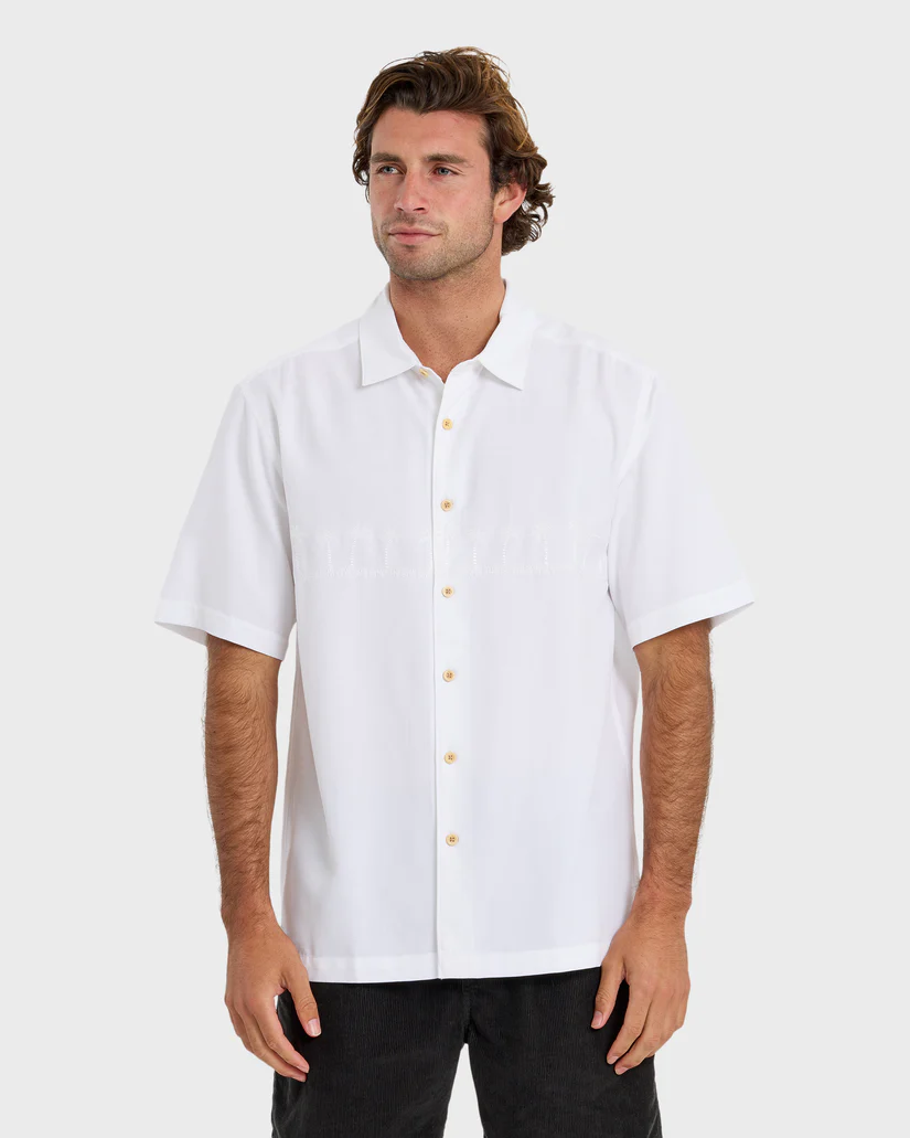 Quiksilver: Waterman Tahiti Palms Short Sleeve Woven Shirt
