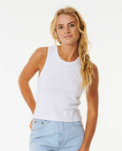 Rip Curl: Classic Ribbed Tank - OPTCLWHT