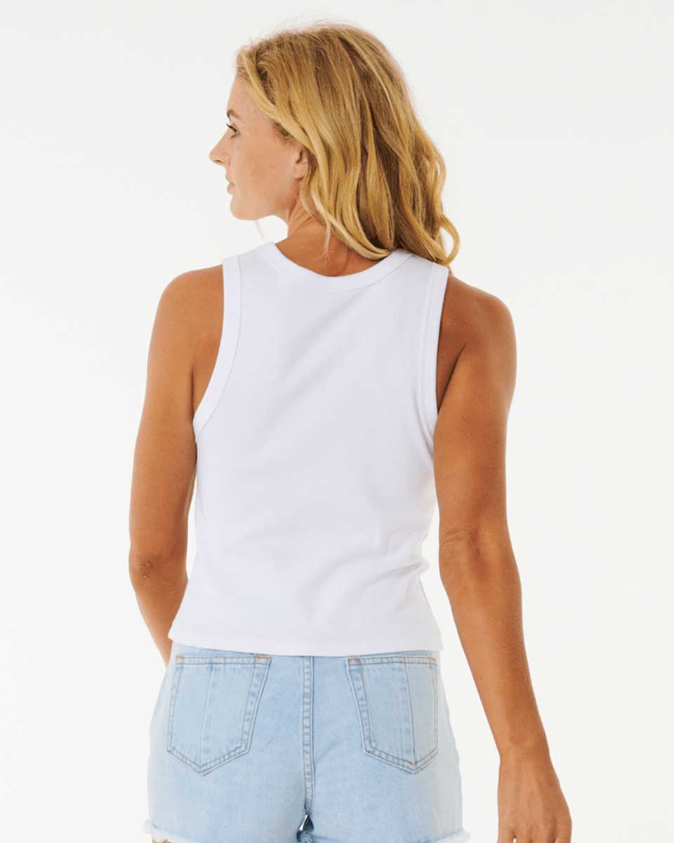Rip Curl: Classic Ribbed Tank - OPTCLWHT