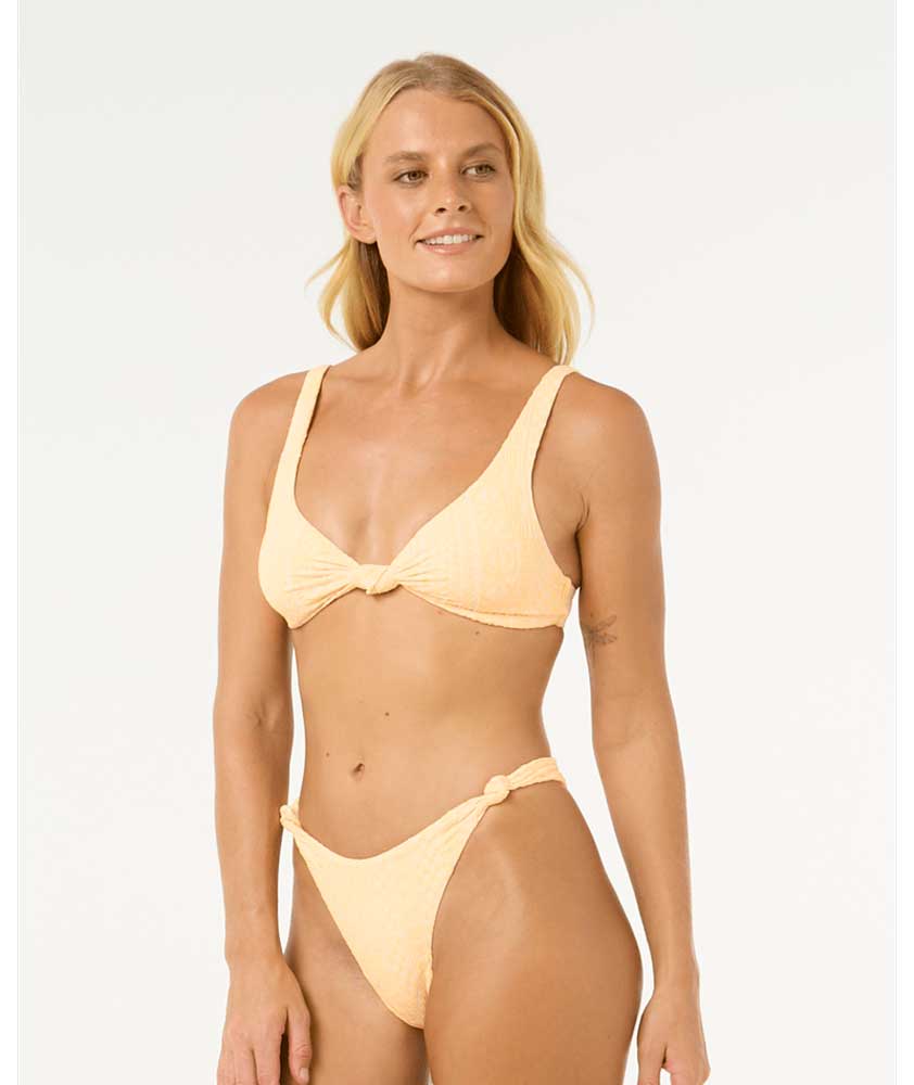 Rip Curl: La Joya Tall Knot Triangle Bikini Top - MANGO