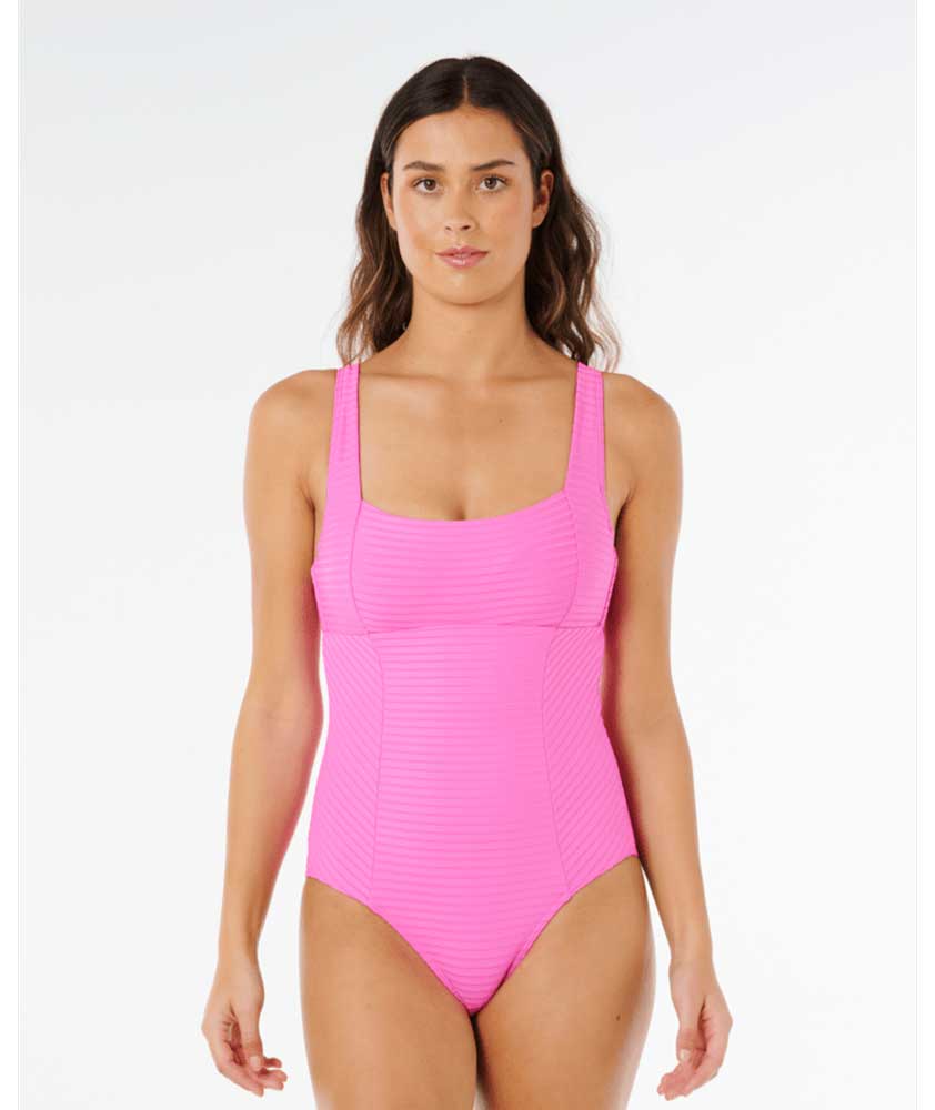 Rip Curl: One Piece Premium Surf D-DD Full Coverage Swimsuit - SPR PINK