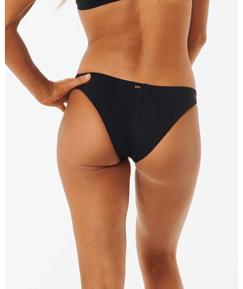 Rip Curl Premium Surf Cheeky Bikini Bottom in Black, alternate view