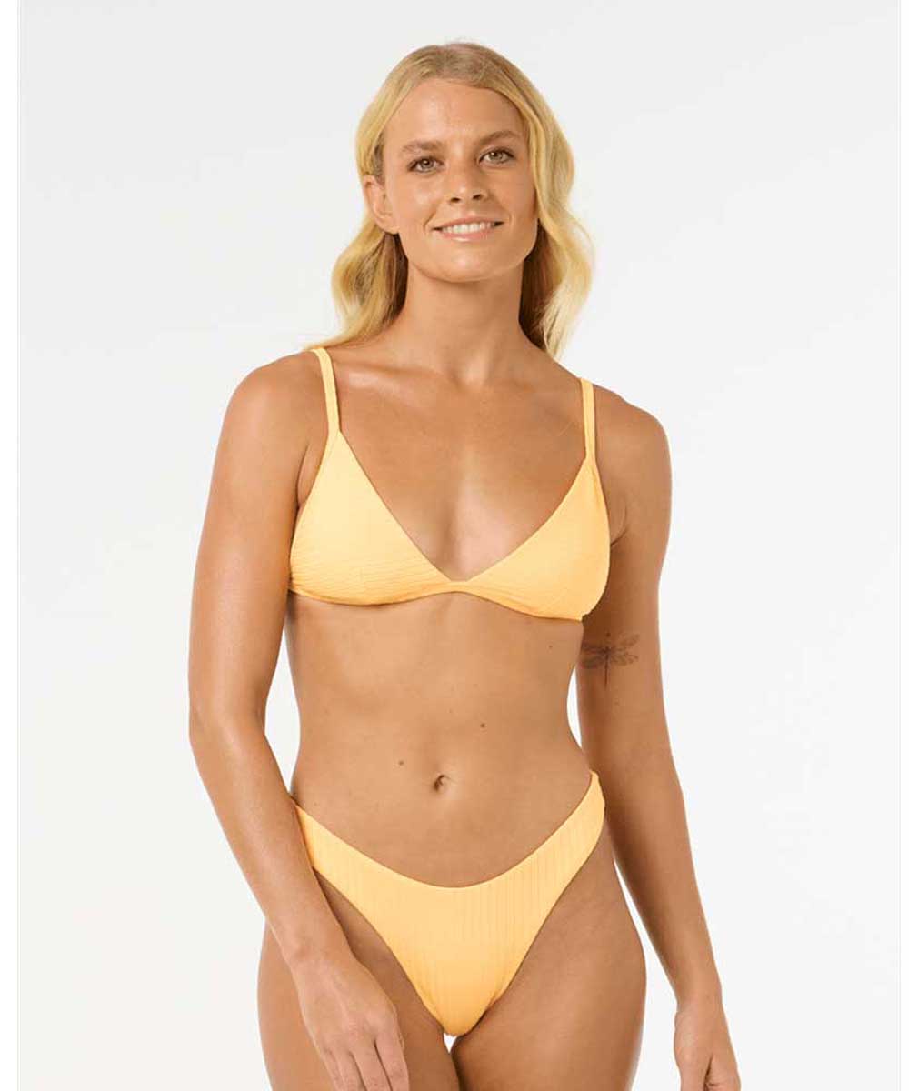 Rip Curl: Premium Surf Fixed Triangle Bikini Top - MANGO