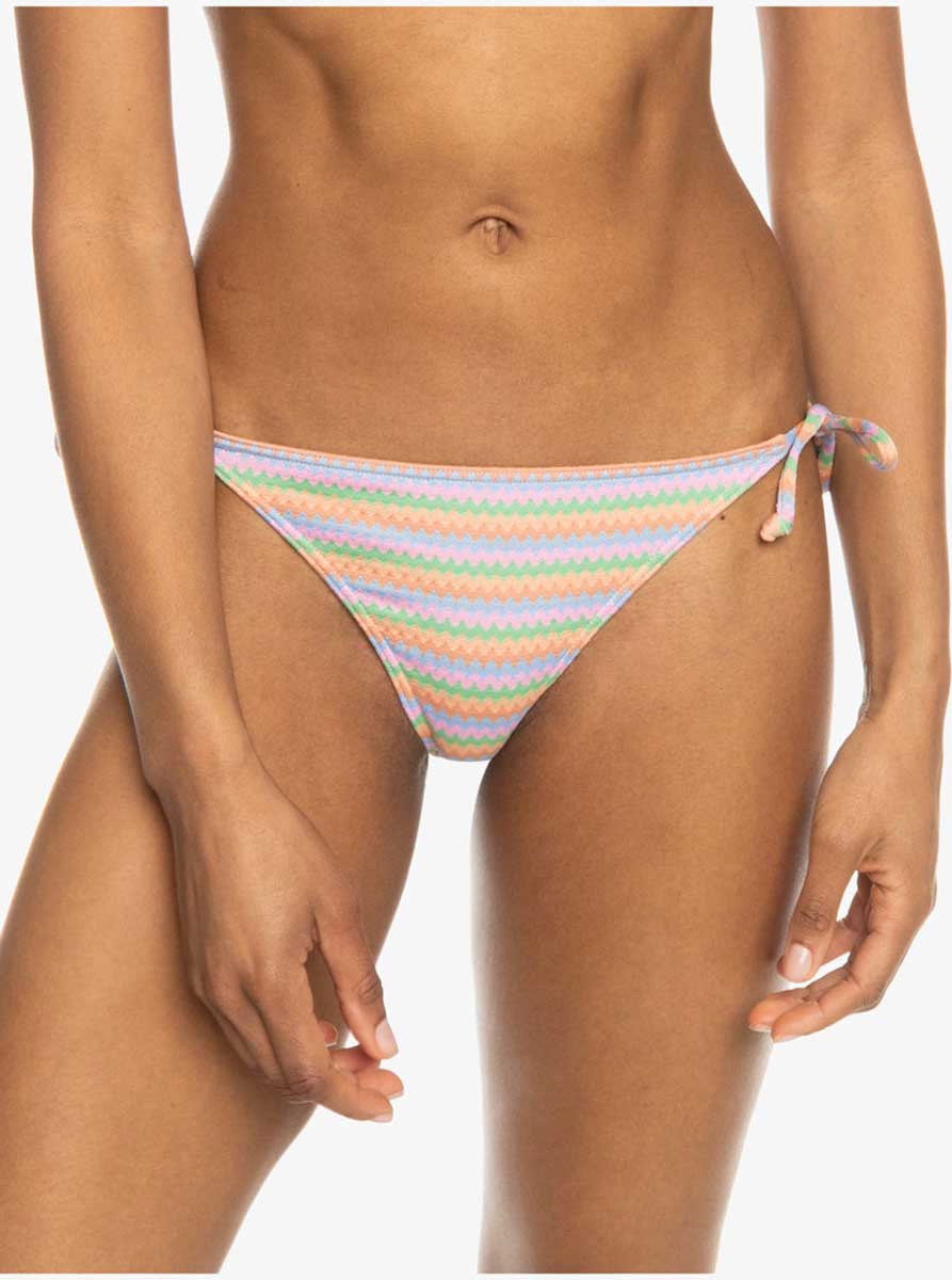 Roxy: Wavy Stripe Cheeky Side Tie Bikini Bottom