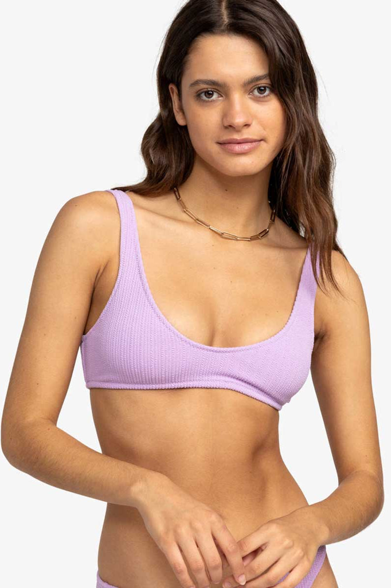 Roxy :Aruba Solid Bralette Bikini Top