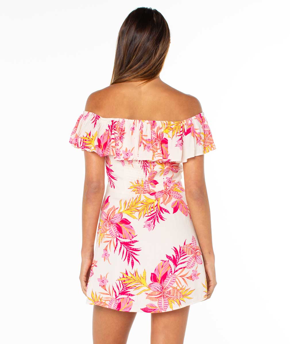 Roxy: Clear Sky Mini Ruffle Dress