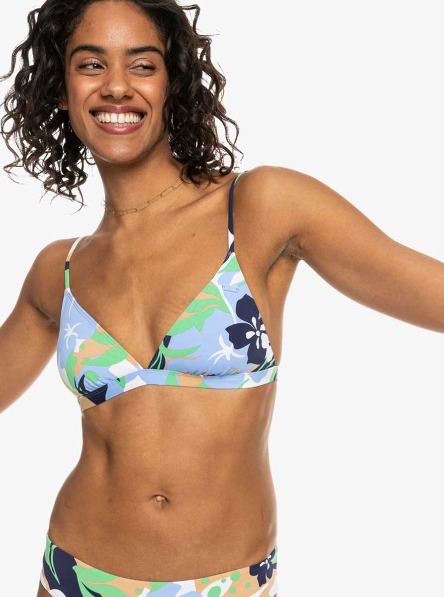 Roxy: Printed Beach Classics Fixed Triangle Bikini Top