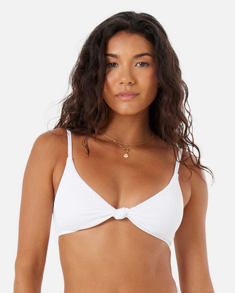Roxy: Rib Roxy Love Knot Bralette Bikini Top