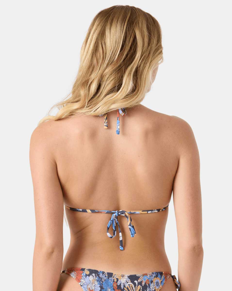 Roxy: Soulflower Smocked Tiki Triangle Bikini Top